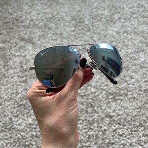 Ray-Ban Aviator Sunglasses blue-silver